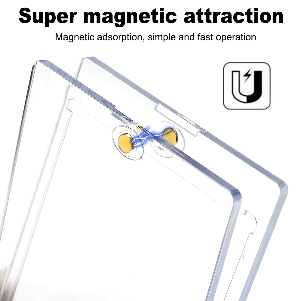 5/10/20 Pcs 180PT Magnetische Trading Card Halter Fall Für Kpop Idol Foto Karten Schutz Baseball Sport Karte vitrine