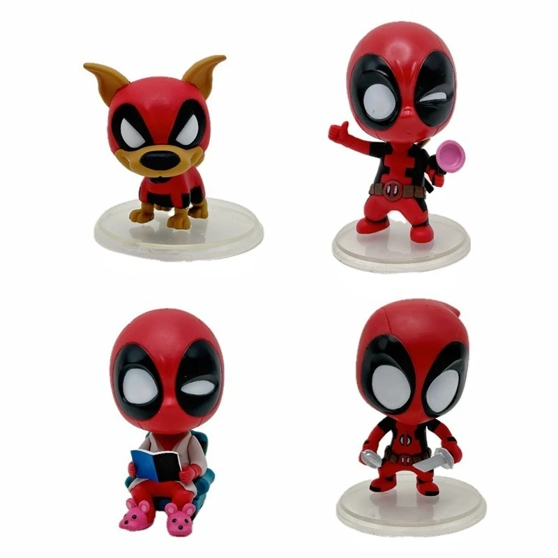 

Q-Version Shaking Head Deadpool Little Bitty Dog Kid Sofa Car Interior Decoration Cake Baking Grabber