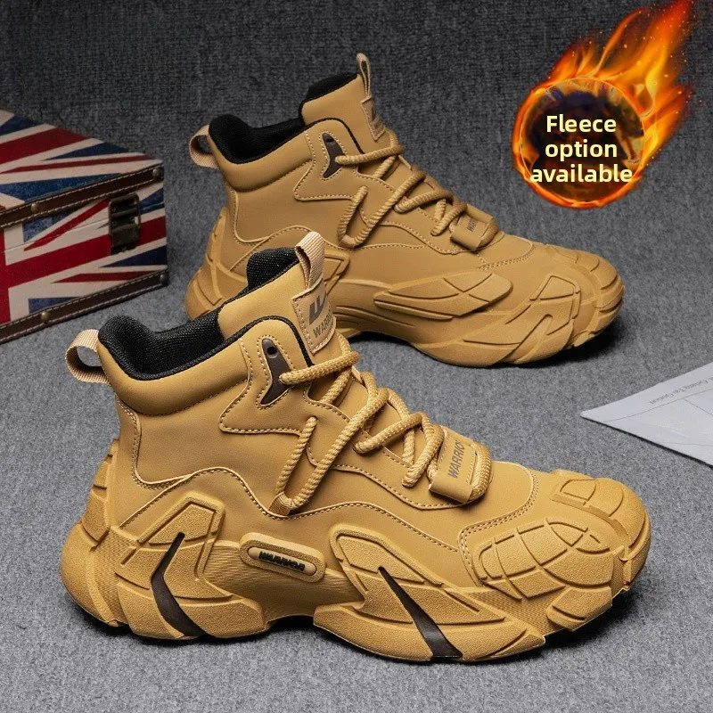 

Зимние мужские высокие ботинки, водонепроницаемые, теплые, износостойкие, походные, уличные, Work oes с Fce Casual Sports oes