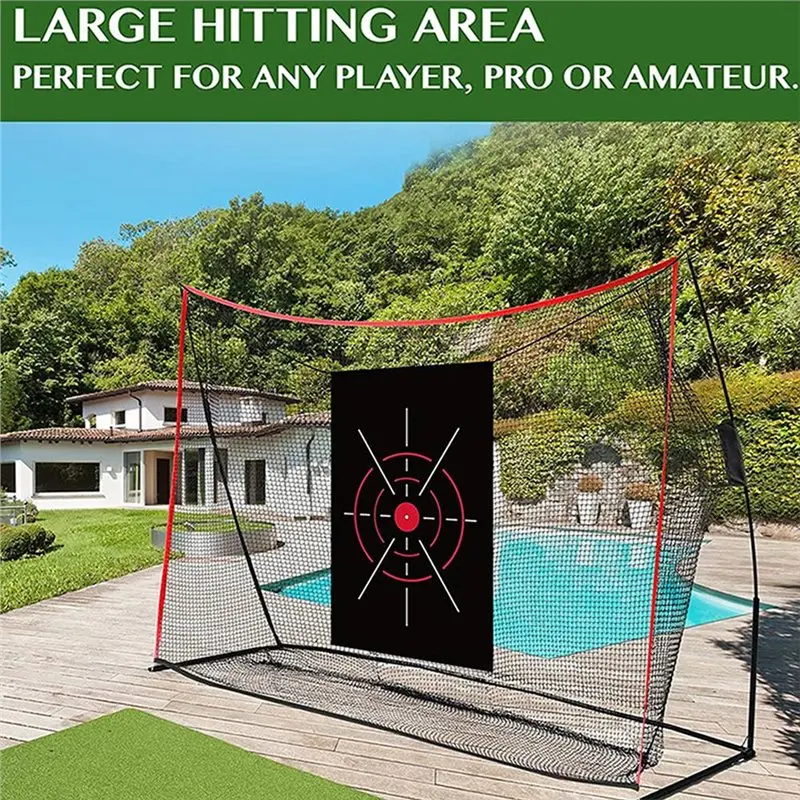 【Big Sale !!】Portable For Yard Hitting Practice Golf Hitting Net 143X100 Cm Exercise Target Cloth Cage Training Aid