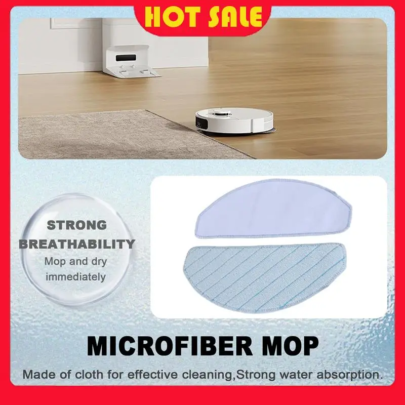 

Needful Washable Mopping Pads Replacement For Ecovacs Deebot T9+ T9 AIVI T9 AIVI+ T9 MAX T9 POWER Robot Vacuum Cleaner, 8 Pack