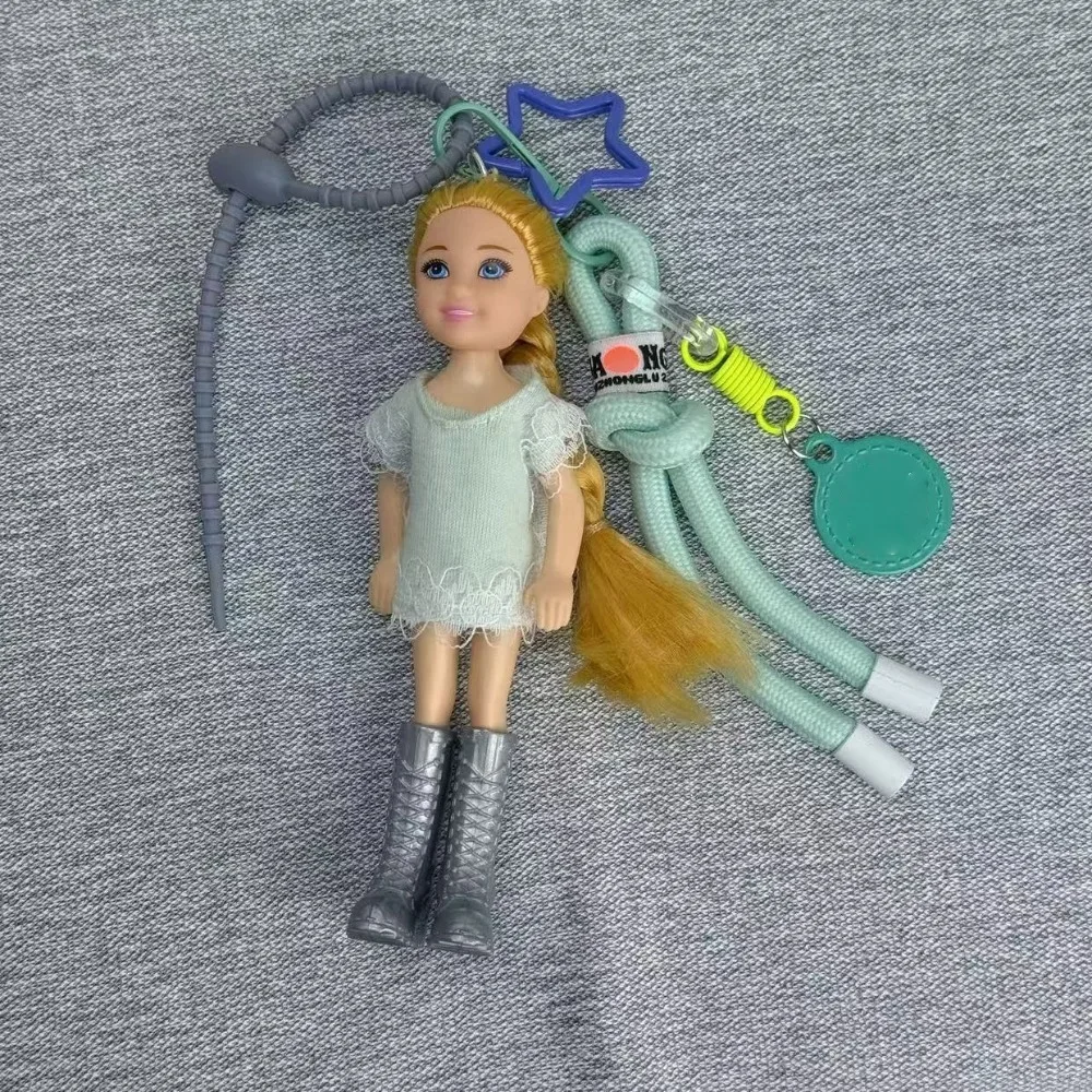 جديد لطيف دمية قلادة معلقة حلية DIY تغيير الملابس حقيبة سلسلة مفاتيح الديكور هدية #4