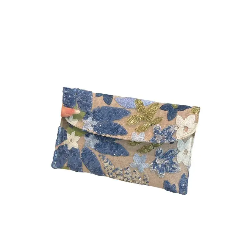 1 Stück Glitzernde Elegante Party-Handtaschen Stilvolle Pailletten-Abendclutches Perlenbesetzte Exquisite Blumenstickerei-Taschen für den Abend – Detail 6