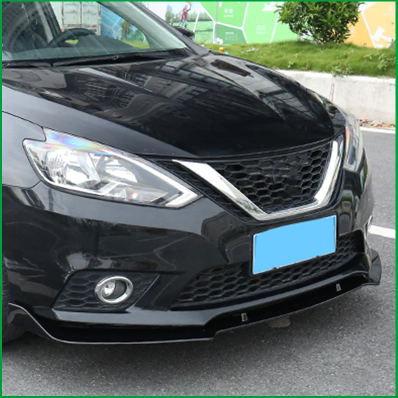 

Для NISSAN SENTRA 2016-2019 передний бампер, диффузор для губ, комплект кузова, защитная пластина, накладка, Стайлинг автомобиля, автоаксессуары