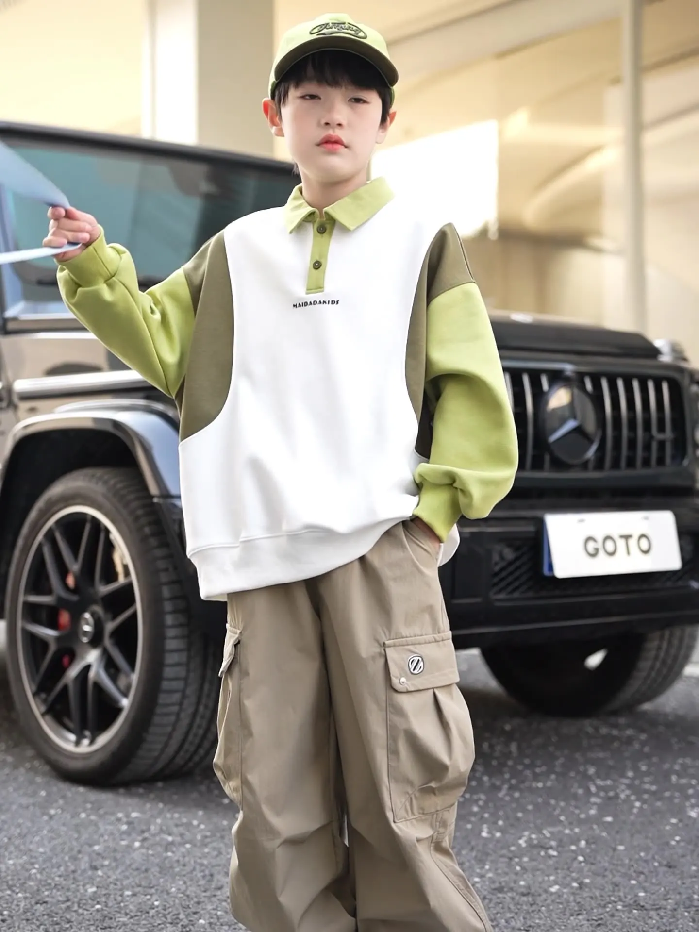 

Весенне-осенний тренд для мальчиков, новые толстовки с воротником-поло в корейском стиле для детей 5-14 лет, детская модная спортивная одежда, топы, детская одежда