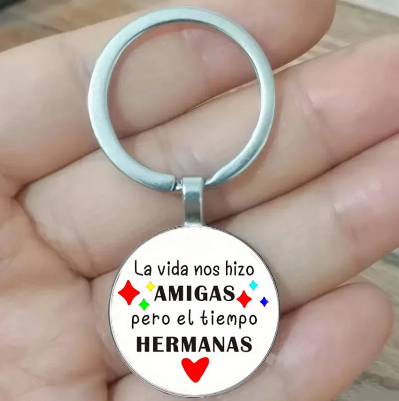 Spain's Best Friend Keychain Friendship BFF Birthday Gift Sister Graduation