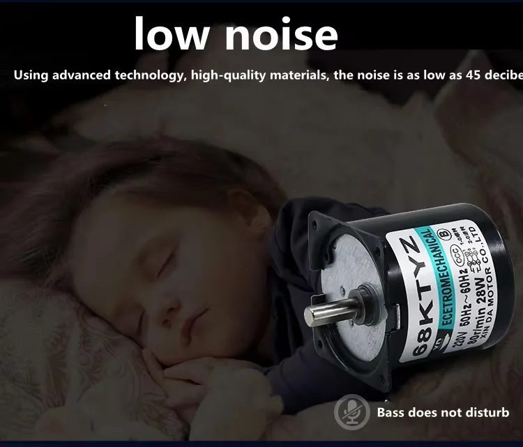 Eccentric Shaft AC Synchronous Motor 68KTYZ 28W 220V 2.5rpm-80rpm