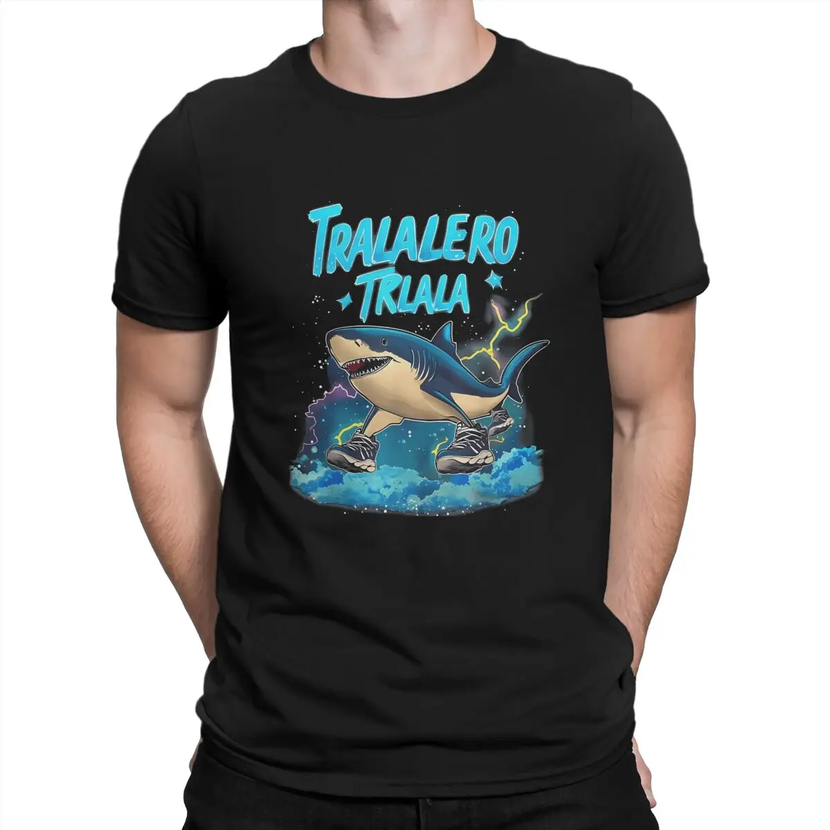 

Brain Rot Tralalero Tralala Meme Italian Brainrot Graphic Polyester TShirt Printing Tops Comfortable T Shirt Men Short Sleeve