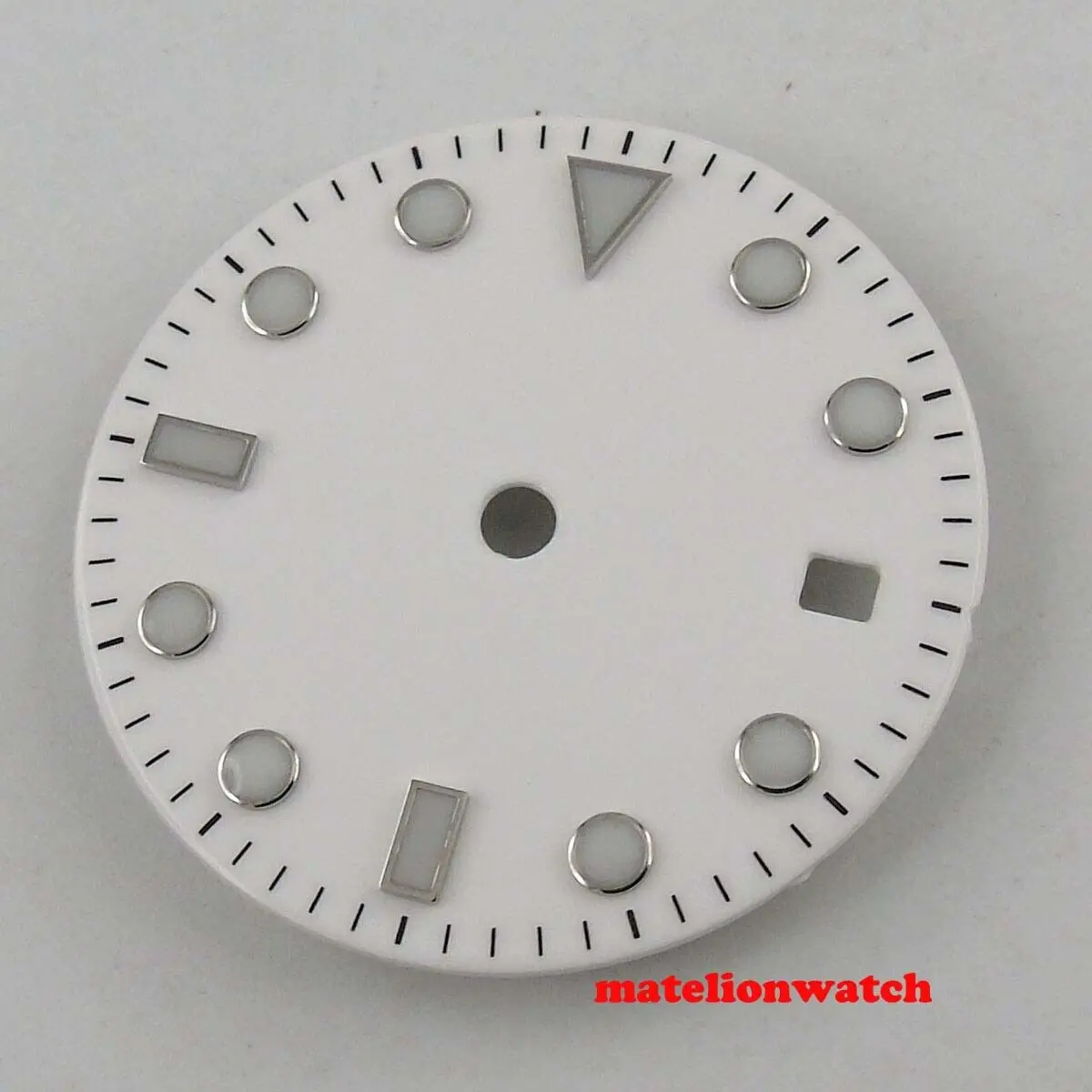 

28.5mm White sterile WATCH DIAL fit NH35 NH35A movement Blue Luminous marks