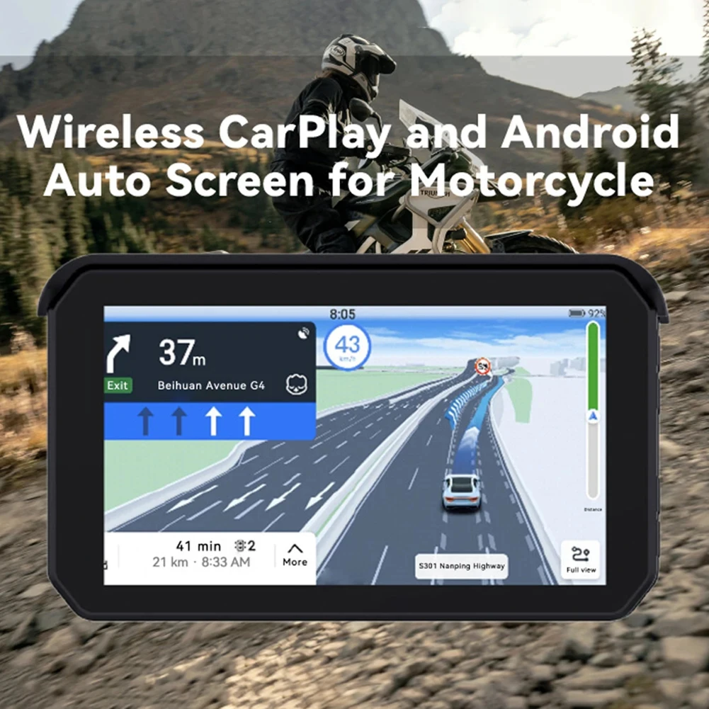 

5 Inches Screen Motorcycle Wireless Carplays Portable Motos Nav Instrument For Outdoor Trip Multifuntional Nav Tool for Riding