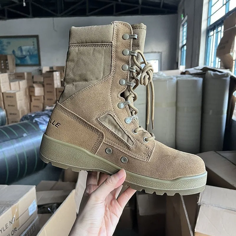 

Tactical High-Top Hiking Boots Desert Special Operations Wear-Resistant Waterproof New Off-Road Mountain Snow Boots