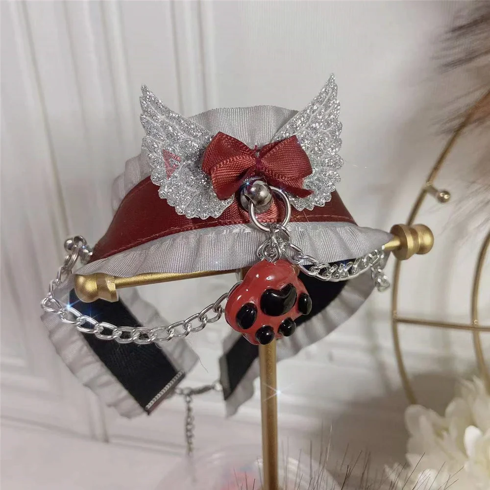 New Baili Shouyue Fox Wolves Ears Hairhoop Tail Earrings Necklace Animal Wolf Cosplay Headwear Simulation Costume Accessories