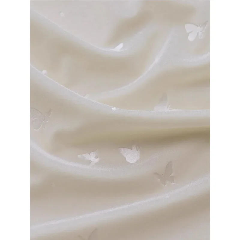 Soft Butterfly Embossed Velvet Fabric, Dress Clothing Fabric ,DIY Tablecloth, Handmade Fabric, Instagram Style KR(Origin)