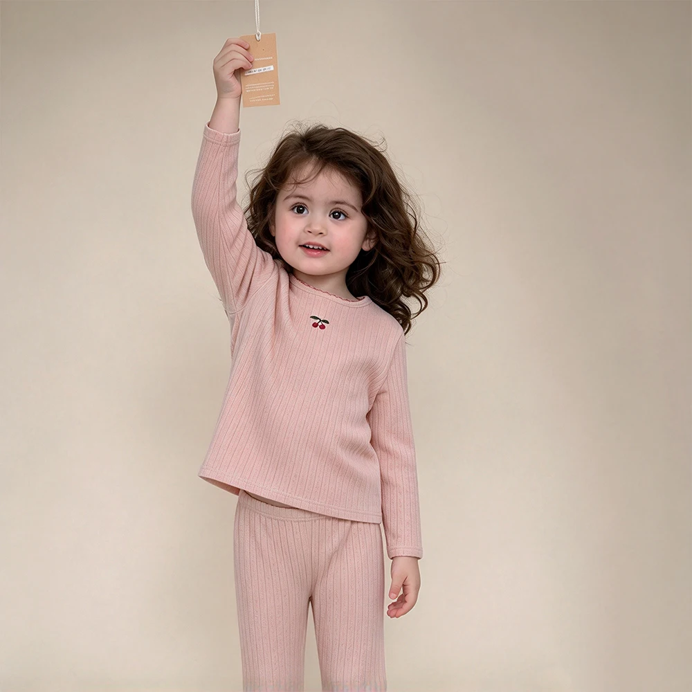 2026 KS New Children's Underwear Warm Pants Children's Pajamas Girls' Cotton Warm Tights Children's Home Clothes Winter