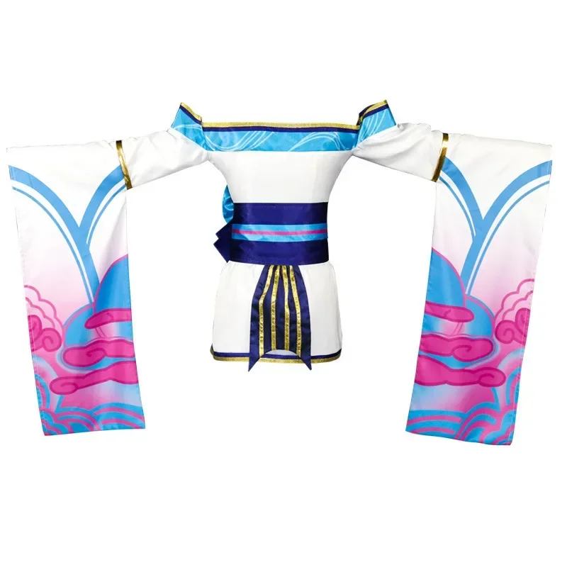 

LOL Spirit 2025 Ahri, костюм для косплея Ahri, женское кимоно Hanfu NewBlossom Ahri, полный комплект, аксессуары для китайского платья dfsfer3