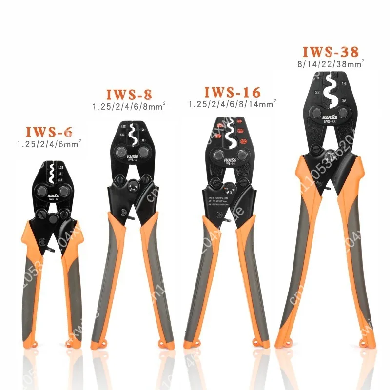 Ratchet Cold Crimp Pliers IWS-16/38 Multifunctional Crimper For OT UT Bare Terminals Electrical Wiring Terminal Press Tool