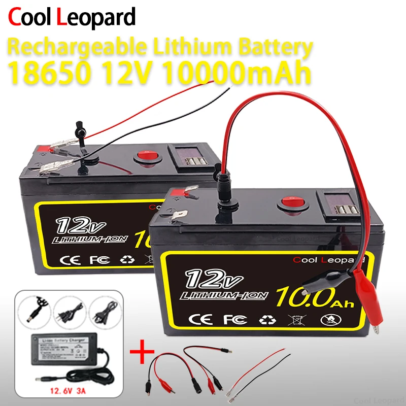 

New 18650 12V 10000mAh Lithium Ion Battery Pack,For Sprayers Electric Vehicle CCTV Camera LED Light Backup Power Battery