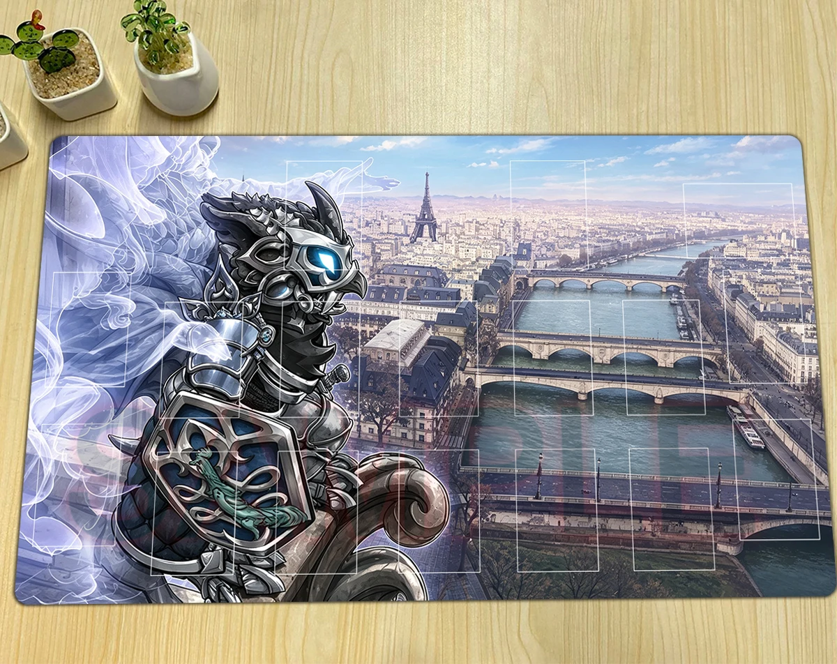 YuGiOh The Lady's Protectors Playmat TCG CCG Mat Board Game Duel Pad Trading Card Game Mat Rubber Mousepad Free Bag 600x350x2mm