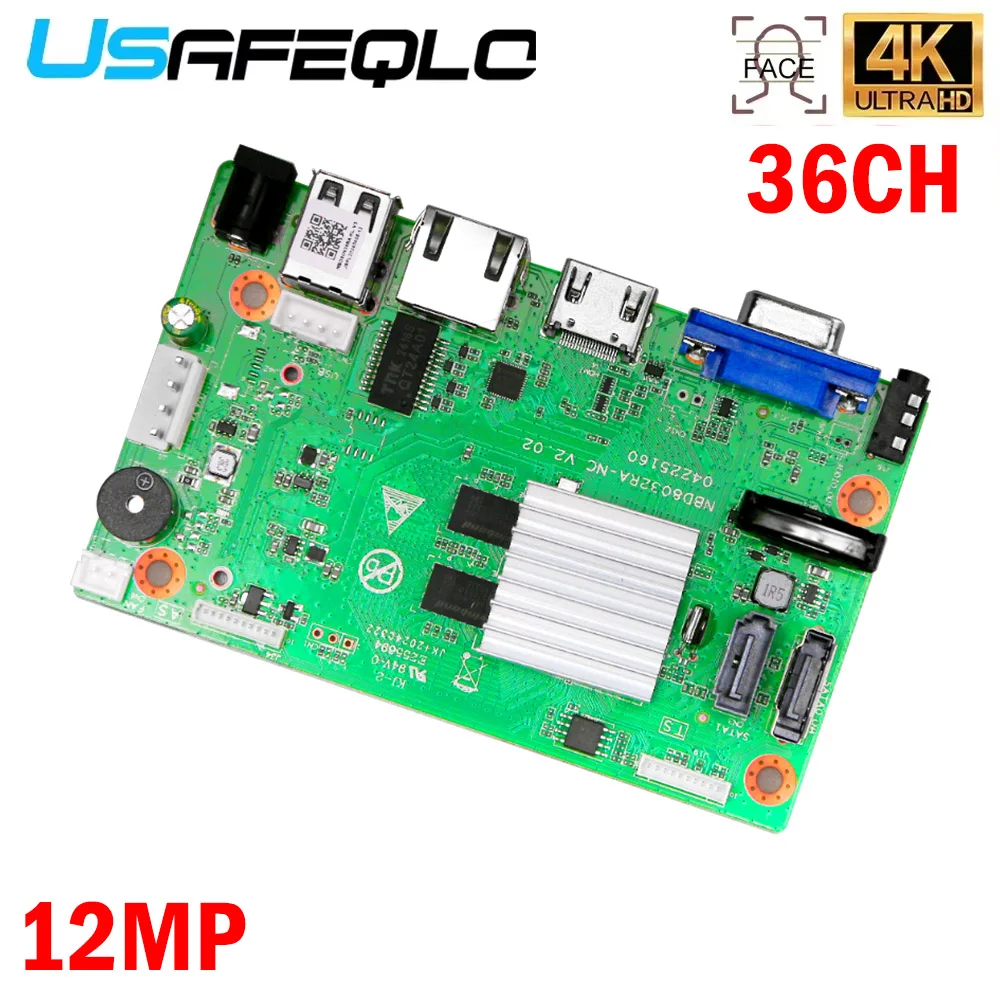 H.265/H.264 16CH 12MP NVR con detección de movimiento y visualización remota P2P Compatible con XMEYE/CMS