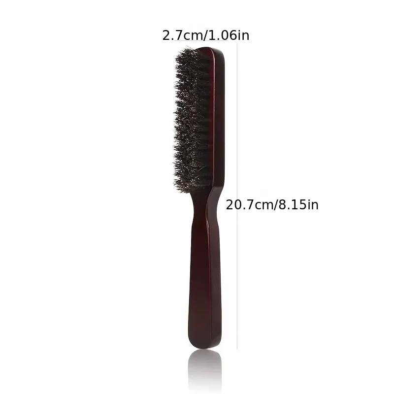 1pc Slick Back Hair Brush,B ristle Hair Brush, for Women Men, Wet Hair Brush, Teasing Comb Edge Beard Brush for Slicking Hair