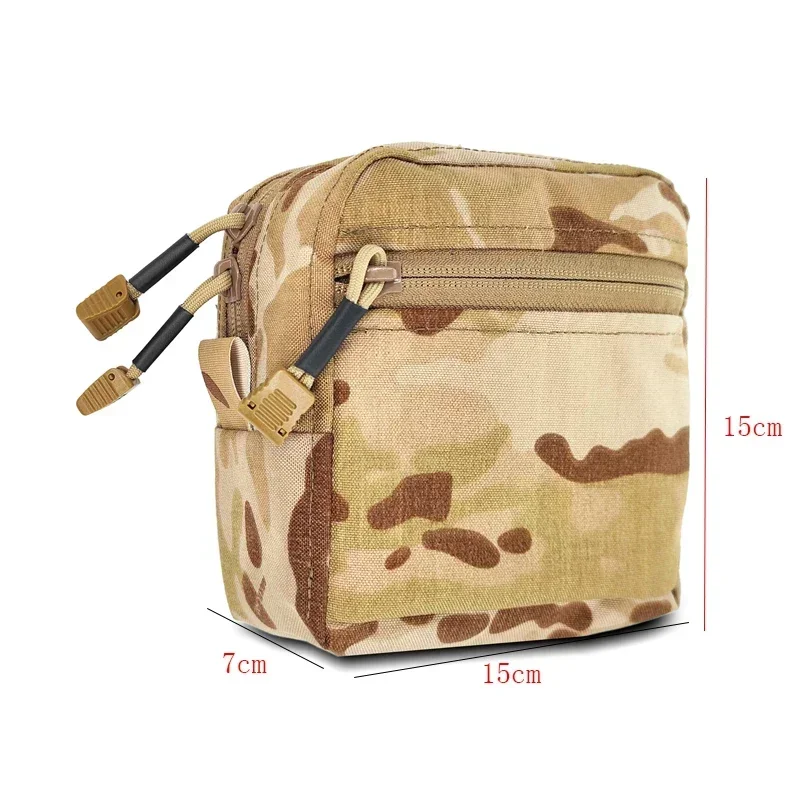 Multicam GP MOLLE Pouch Tactical Airsoft EDC Small Square Dump Pouch Sundry Storage Waist Bag