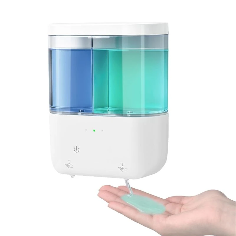 A74X-Dual Sensor Touchless For Liquid Soap Dispenser 2 X 500Ml Automatic Dish Soap Pump For Home Hotel Commercial