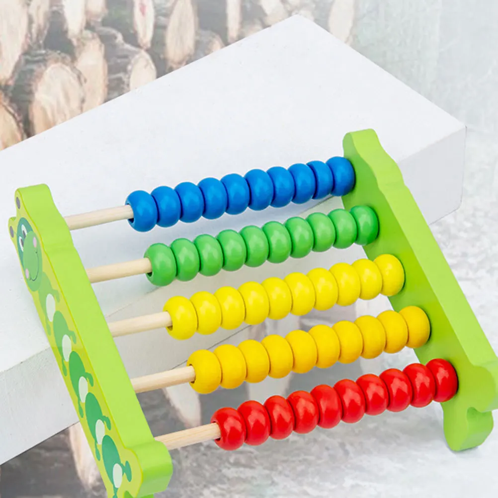 1Pcs Giraffe Calculating Tool Wooden Abacus Educational Supply for Kids Preschool Colorful Numeration Lightweight Durable