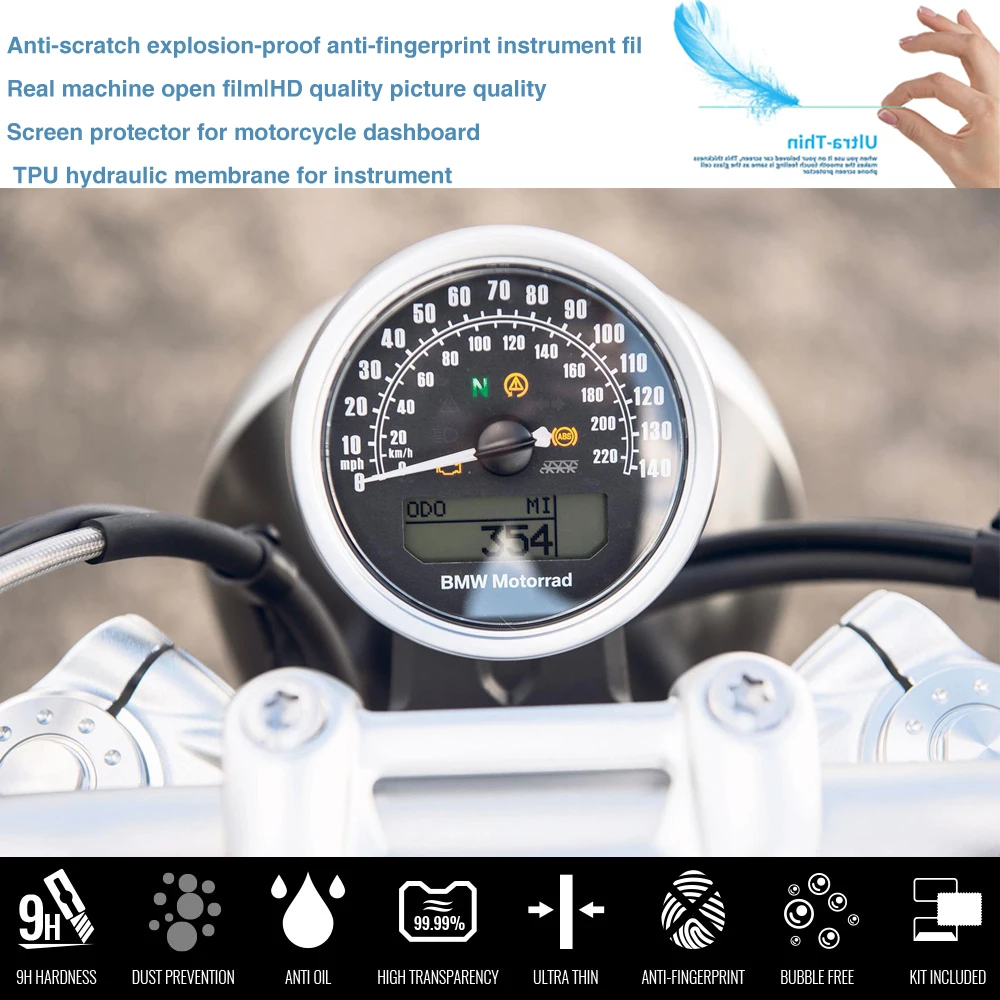 Motorcycle Transparent Crystal TPU Cluster Scratch Film Speedometers Screen Protector For RnineT Scrambler/Pure/Urban 17-19