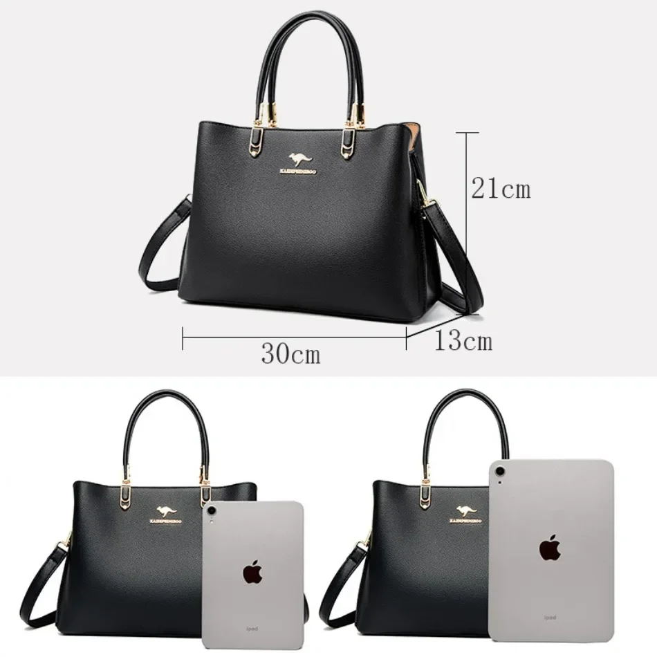 3 Layers Leather Luxury Handbags Women Bags Designer Handbags High Quality Casual Tote Bags for Women Shoulder Bag Sac A Main