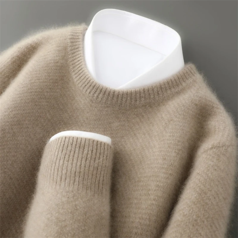 

100% Australian Wool Turtleneck Sweater for Men - Fall/Winter Heavyweight Warmth, Premium Quality Versatile Casual Wear