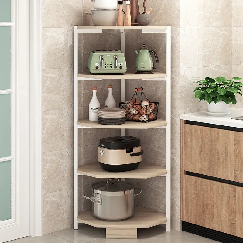 Shelf floor, multi-layer household Daquan, dish storage rack, triangular seasoning rack