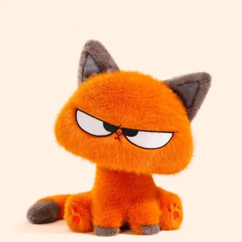 

New Cute Cool Orange Cat Plush Doll with Fierce Eyes Exquisite Room Sofa Decoration Girl Sleeping Doll Trendy Birthday Gift Toy