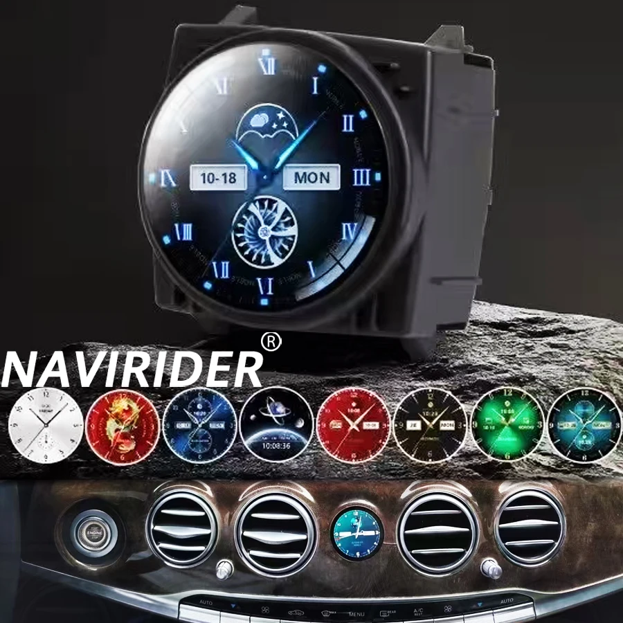 Car Stopwatch Smart Clock For Benz S - Class E C G CLS Interior Dashboard Central Compass Time Electronic Meter New Upgrade LCD