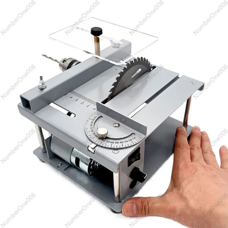 Small and Micro Multi-function Table Saw PCB Small Desktop Cutting Machine Diy Model Woodworking Household Mini Electric Saw