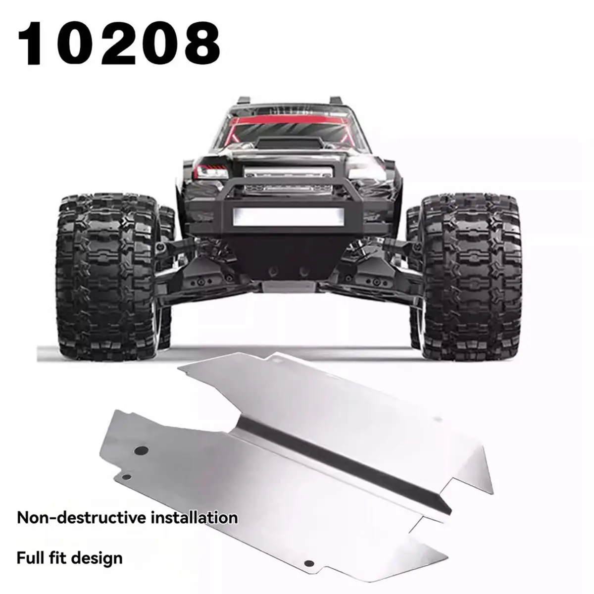 RC Car Stainless Steel Chassis Armor Protector for 1/10 10208 RC Car Upgrade Parts Accessories [sgqu-Toy]