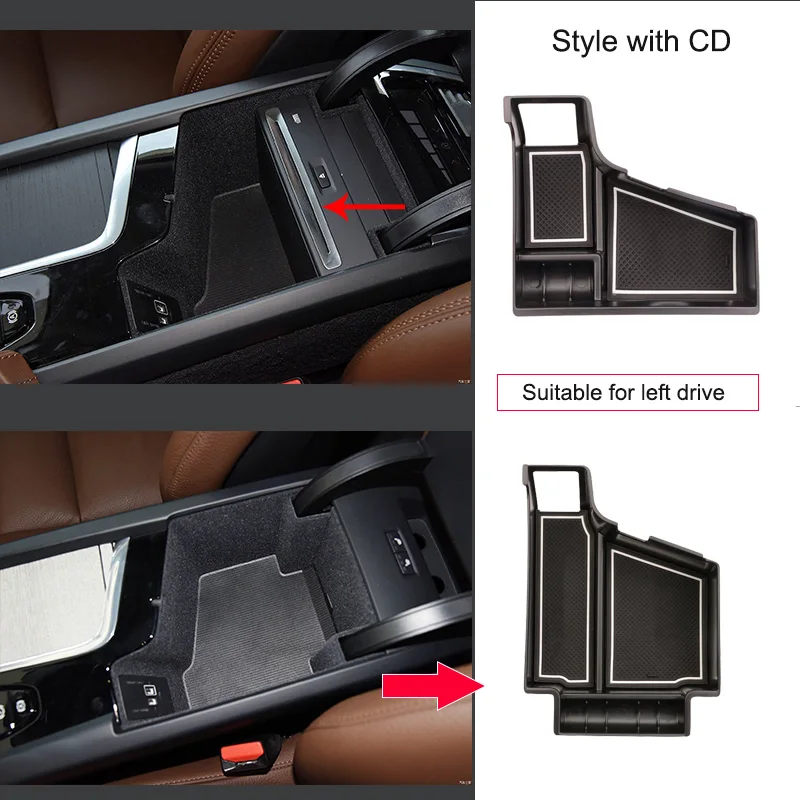 Car styling For Volvo XC60 XC90 s90 v90 s60 v60 armrest box storage box Car accessories for left drive