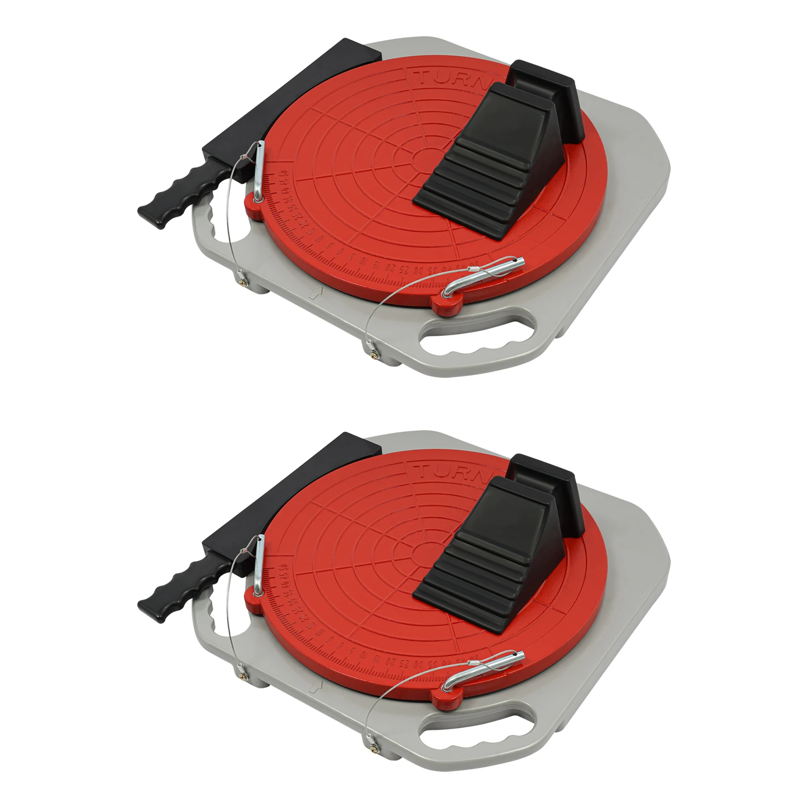 2-delige wieluitlijningsset met draaiplaten (3T draagvermogen), 360° °   Draaibare wieluitlijnapparaat (maat: 40*40*5cm) voor autoreparatiewerkplaats