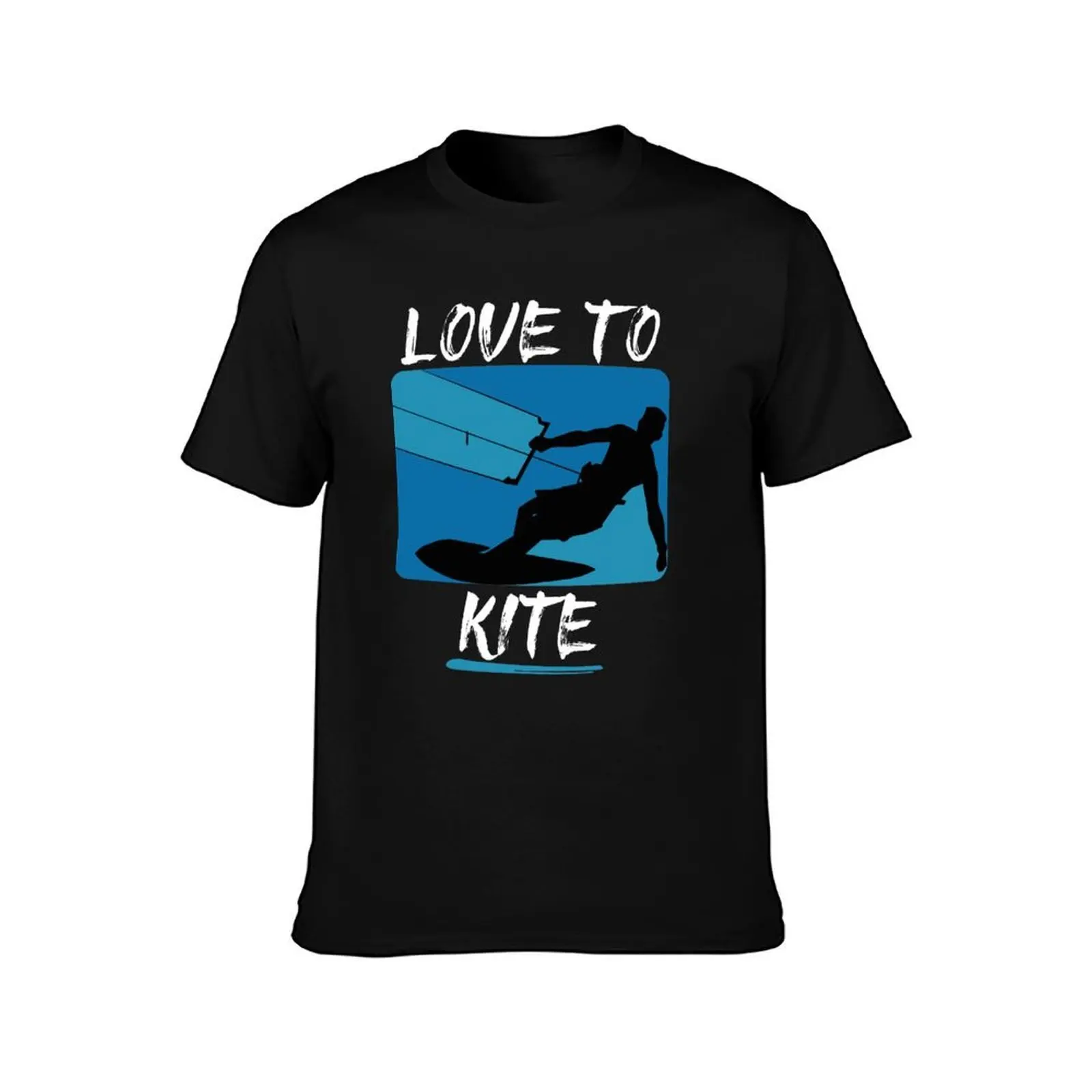 Love to kite T-Shirt, Summer Casual Cotton Tee, Oversized Streetwear Tops, Vintage Graphic Print, Loose Fit Short Sleeve