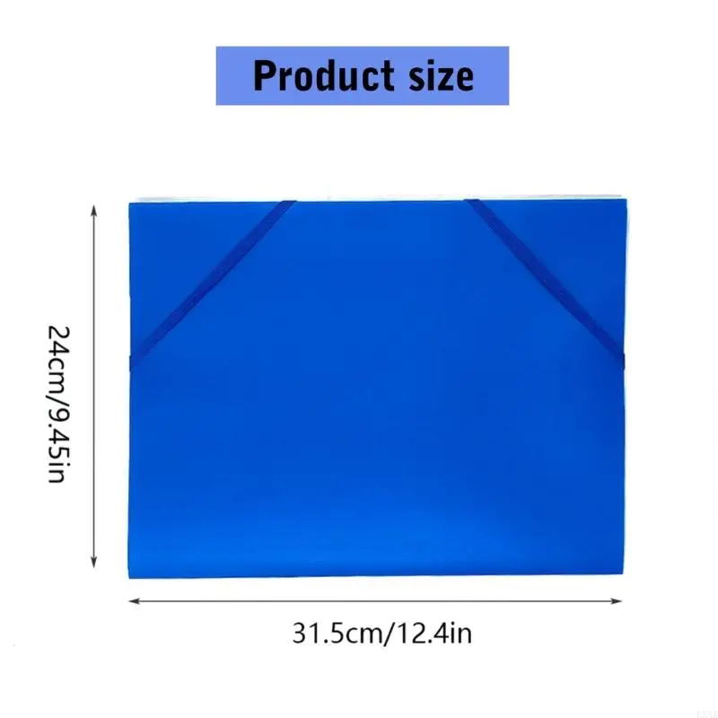 LXAA 10 PCS dossier dossier dossier Document With Elastic Band Portfolios Folder Postal Folder Storage pour