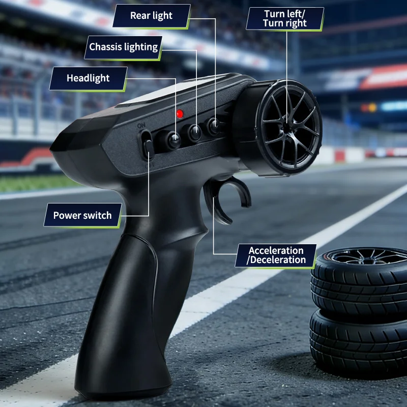 Nuovo JJRC Q233 Rc Car Mini 1/64 4wd Drift Auto da corsa con illuminazione ad alta velocità telecomando auto giocattoli bambini regali di compleanno