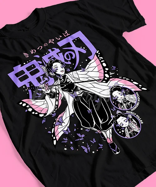 Camiseta unisex Demon Slayer Shinobu Kocho Feliz