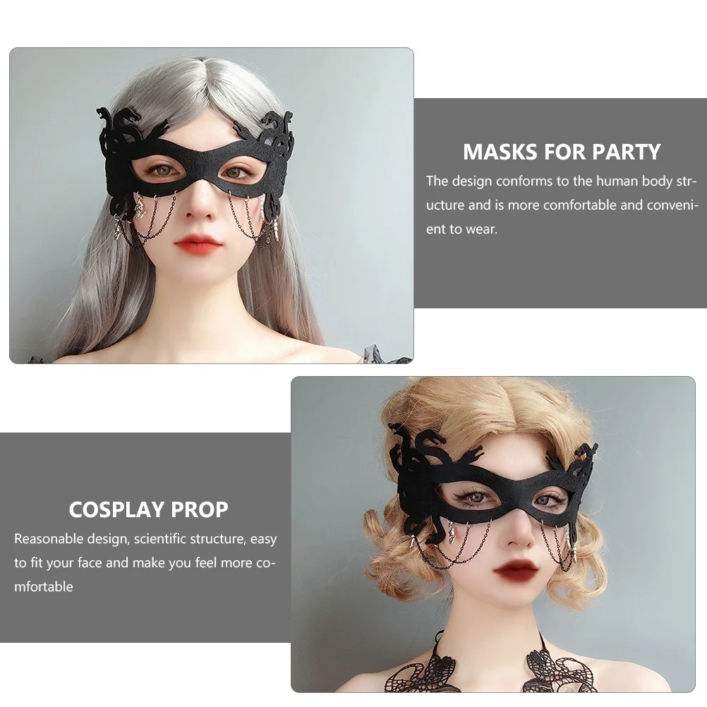 Masque de Cosplay de sorcière demi-visage Sexy pour femmes, accessoire de Costume d'halloween, fête de danse, carnaval, masque de fête d'halloween