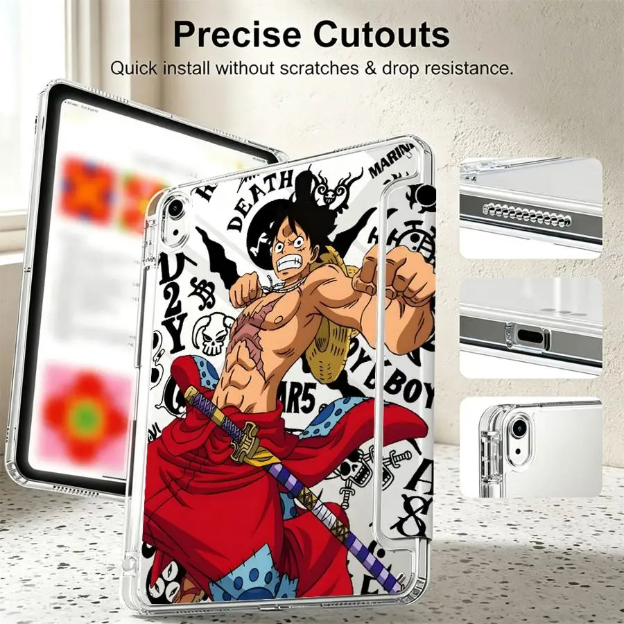 Tablet Case For Samsung Galaxy Tab S10 Lite A8 A11 S8 S9 Plus S7 FE A9 Plus With Pen Slot Cover Ones Pieces Cool Luffy