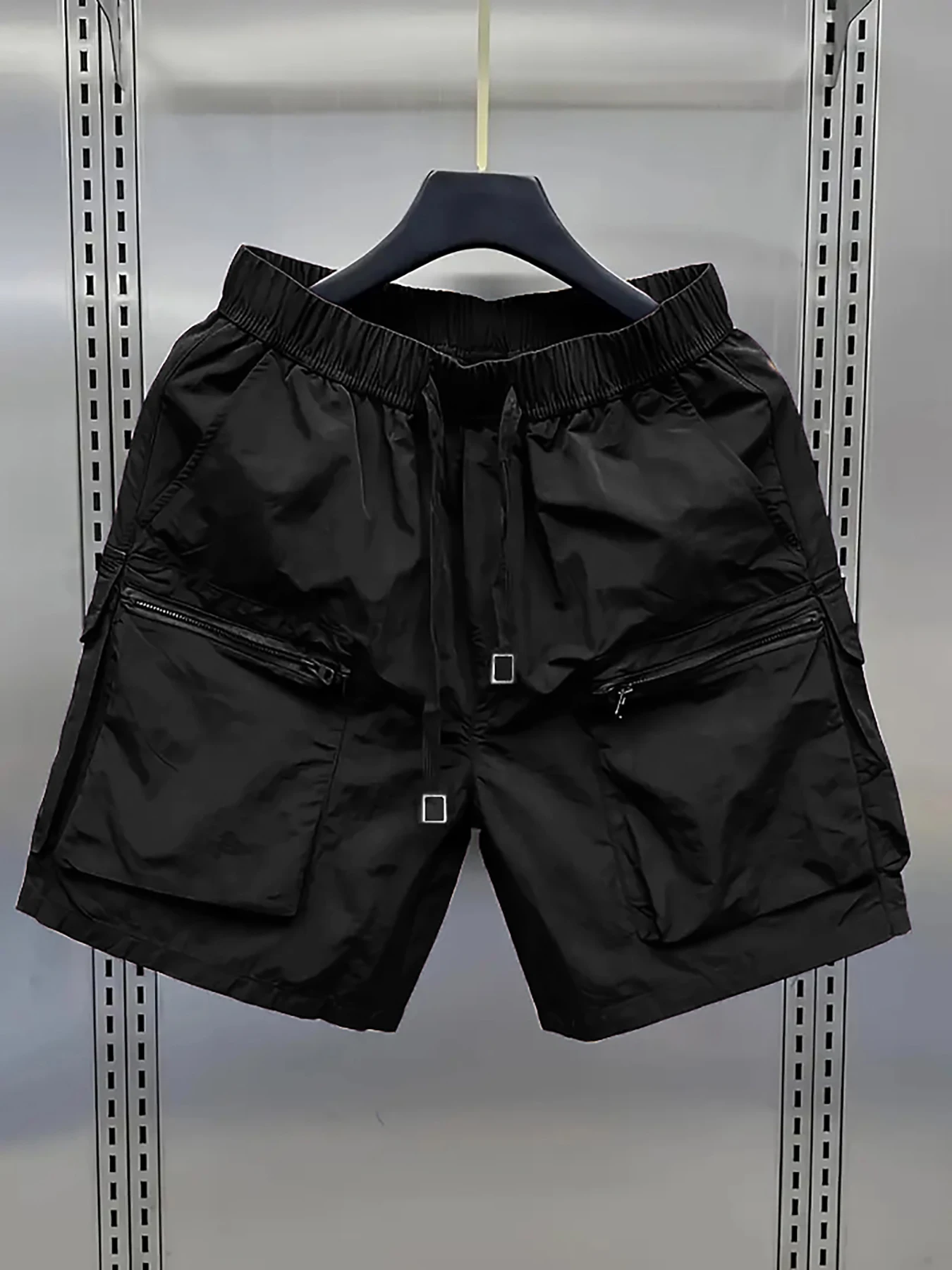 Short shorts made of ice silk with a cool feeling, quick-drying, thin, multi-pocket, loose, five-point sports casual pants for