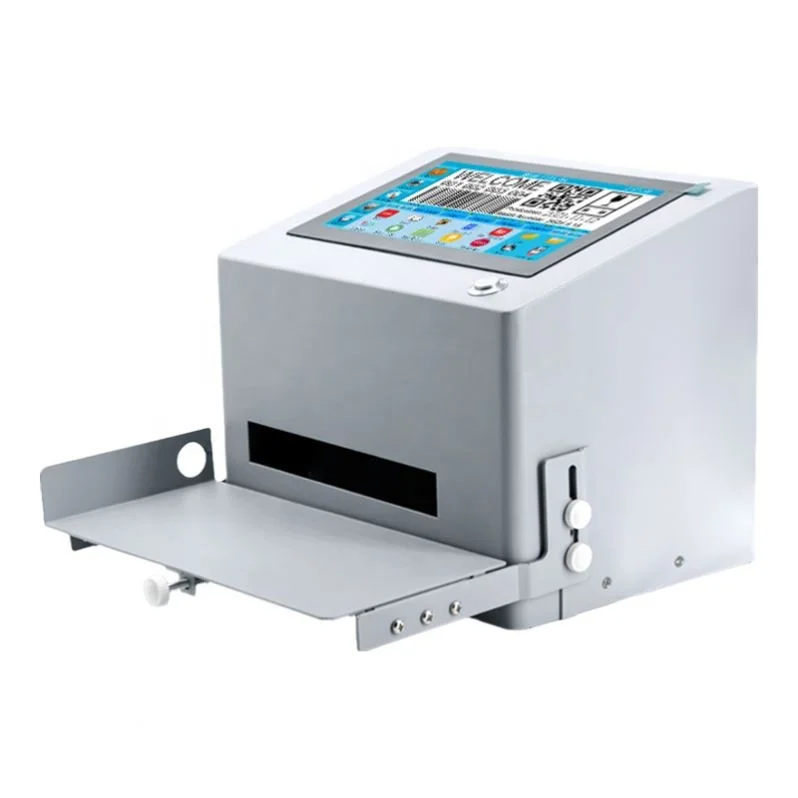 Portable Mini Desktop Static TIJ Printer For Round Bottle Label Date Batch Number Coding