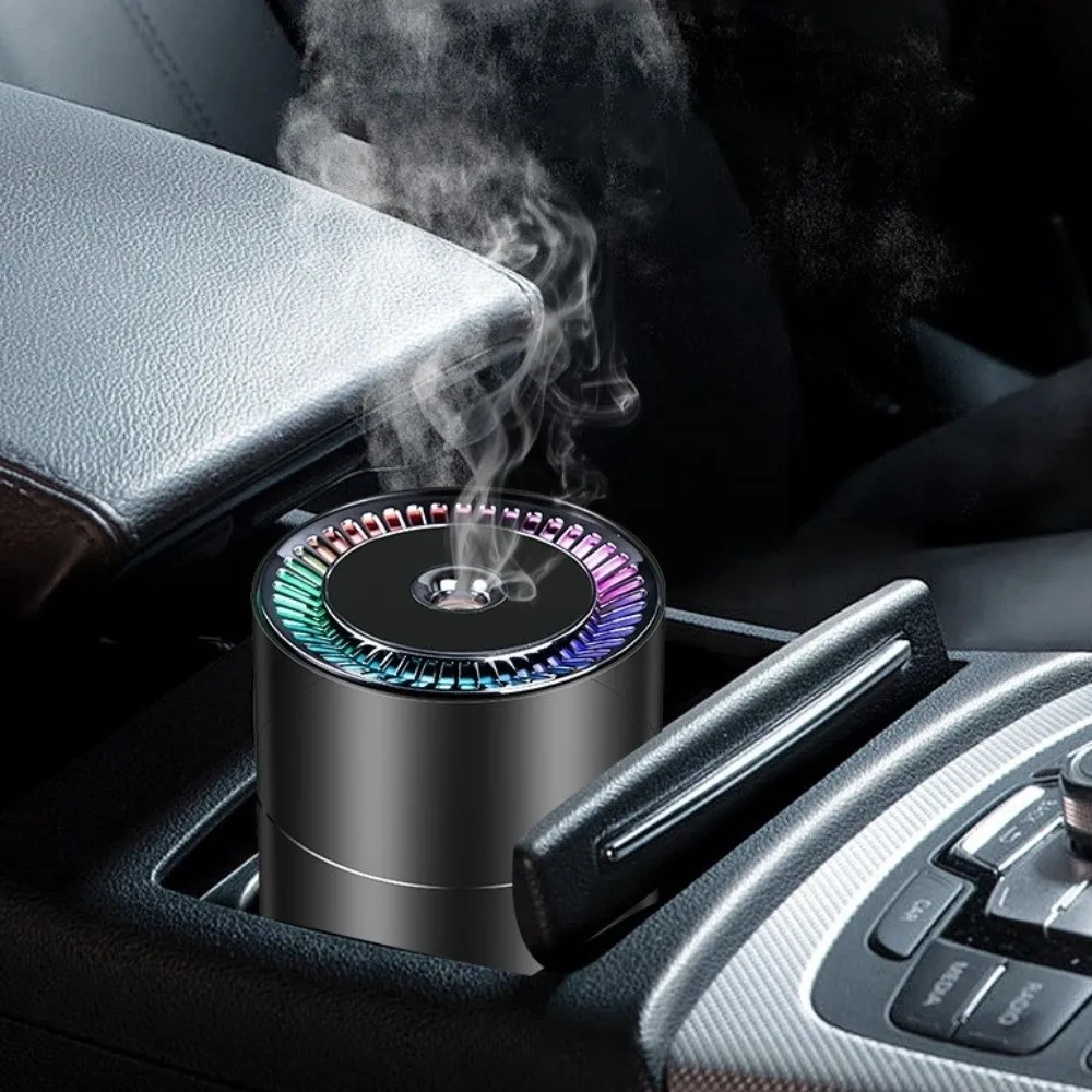 4-in-1 Car Aromatherapy Humidifier RGB LED Lights Wireless Charging Air Purifier Quiet Operation 260ml Capacity