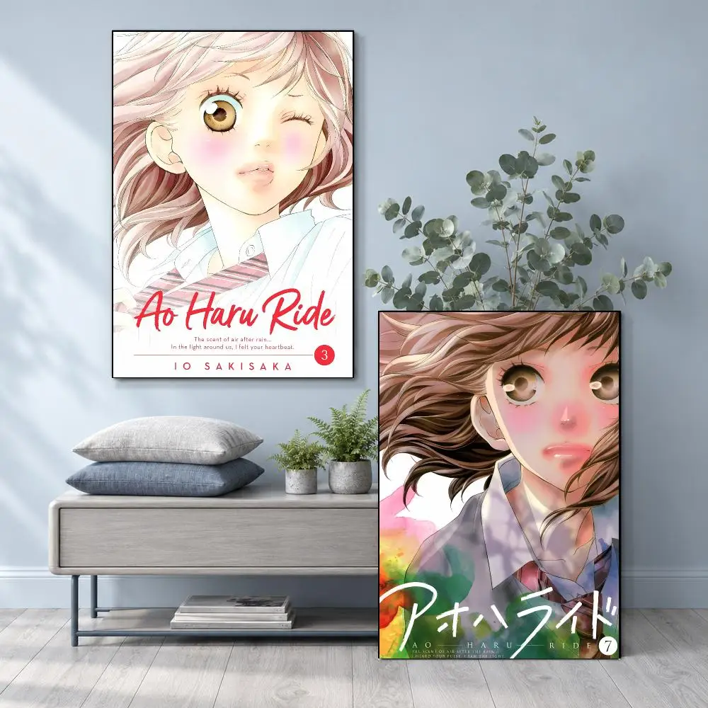 Soft Youthful Anime A-Ao Haru Ride Poster Frameless PP Self Adhesive Aesthetic Room Gift Decor