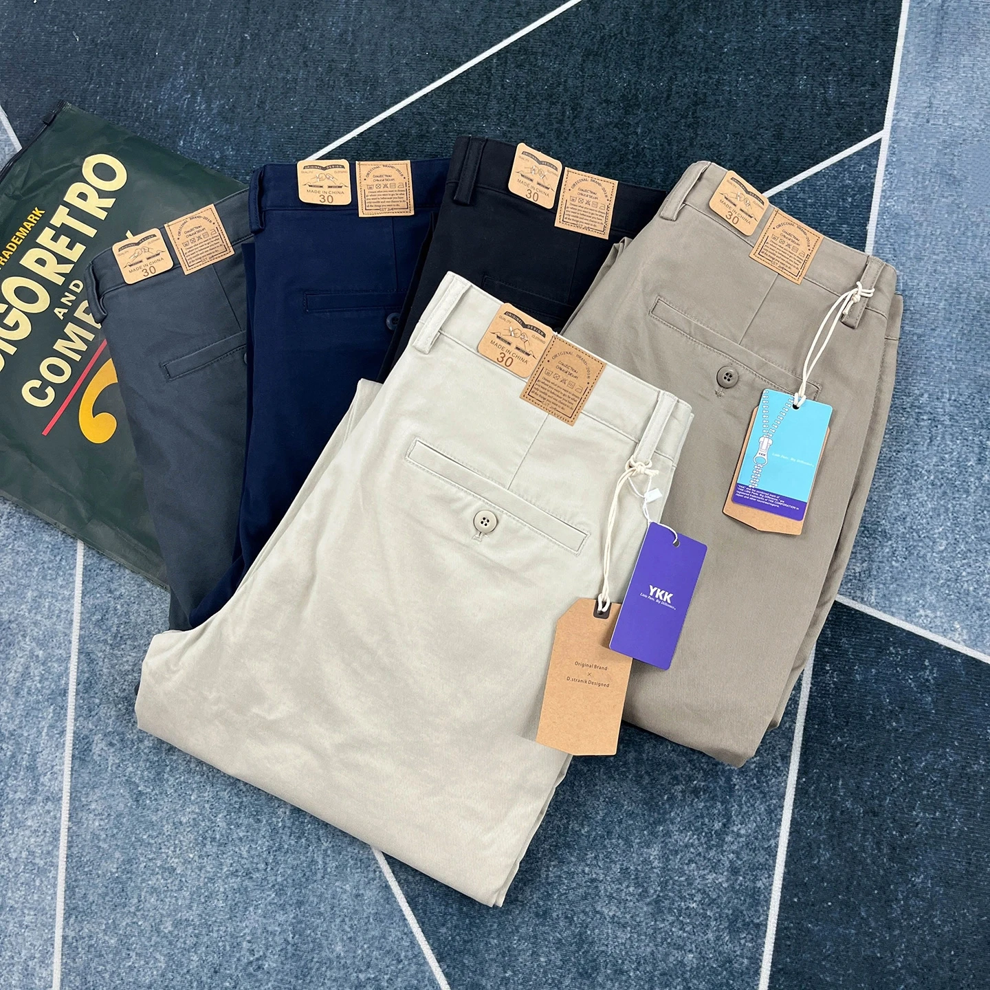 

Осенние мужские толстые прямые рабочие брюки, однотонные простые универсальные повседневные брюки