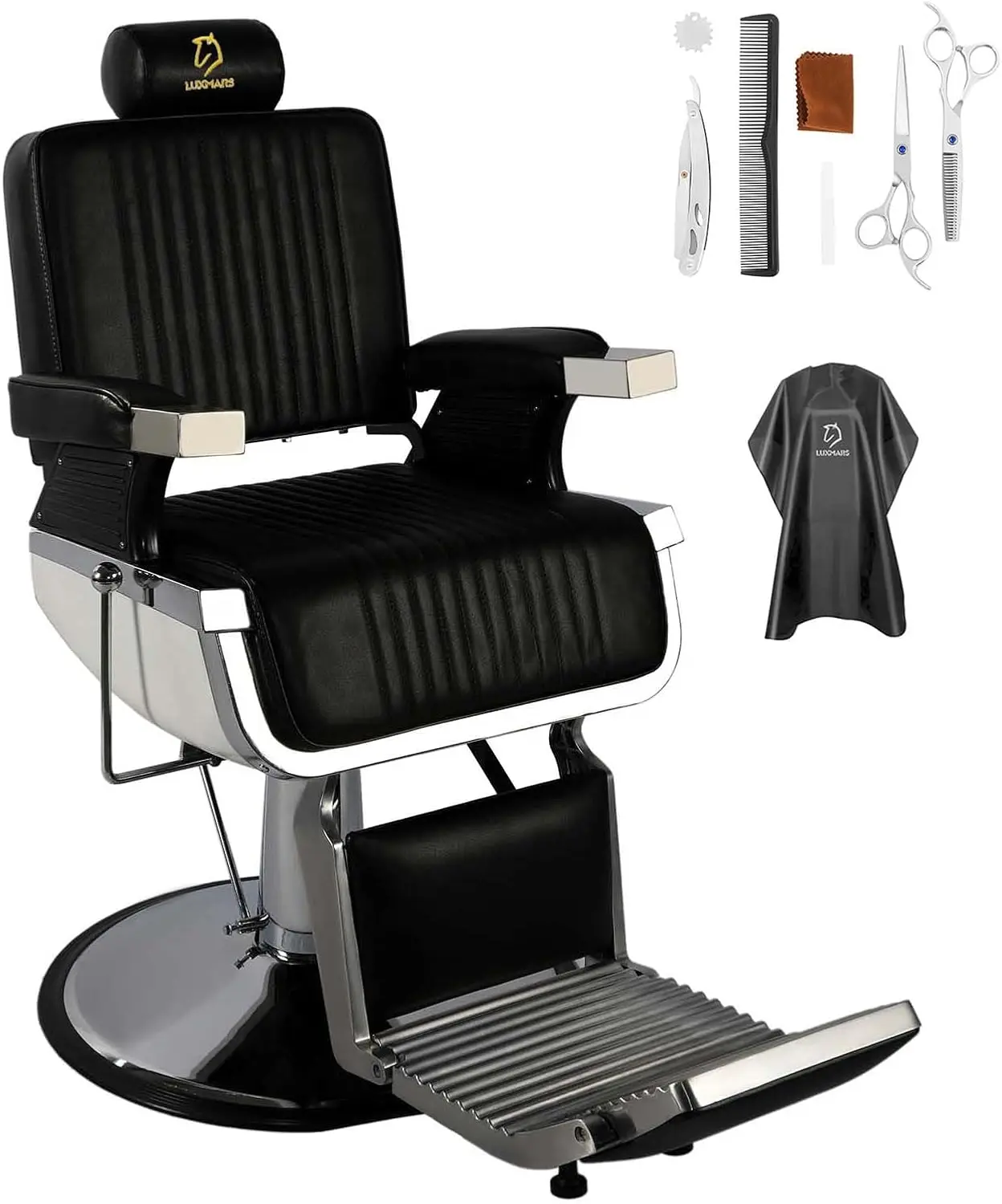 Barber Chair Heavy Duty Hydraulic Salon Chair 360 Degrees Rolling Swivel Heavy Styling Chairs For Hair Stylist Barber Salon