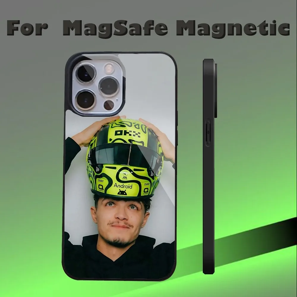 F1 Formula 1 L-Lando Norris Phone Case For IPhone 16 15 14 13 Pro Max 11 12 Mini Alex Mirror For Magsafe Wireless Charging Cover